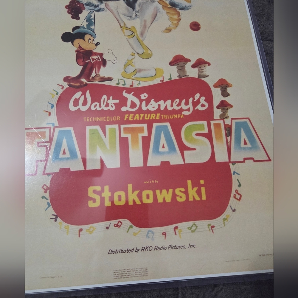 Disney Fantasia Mini Replica Movie Poster With Protective Sleeve - Picture 2 of 5